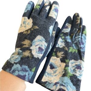 Anthropologie Wool Floral Women's Gloves